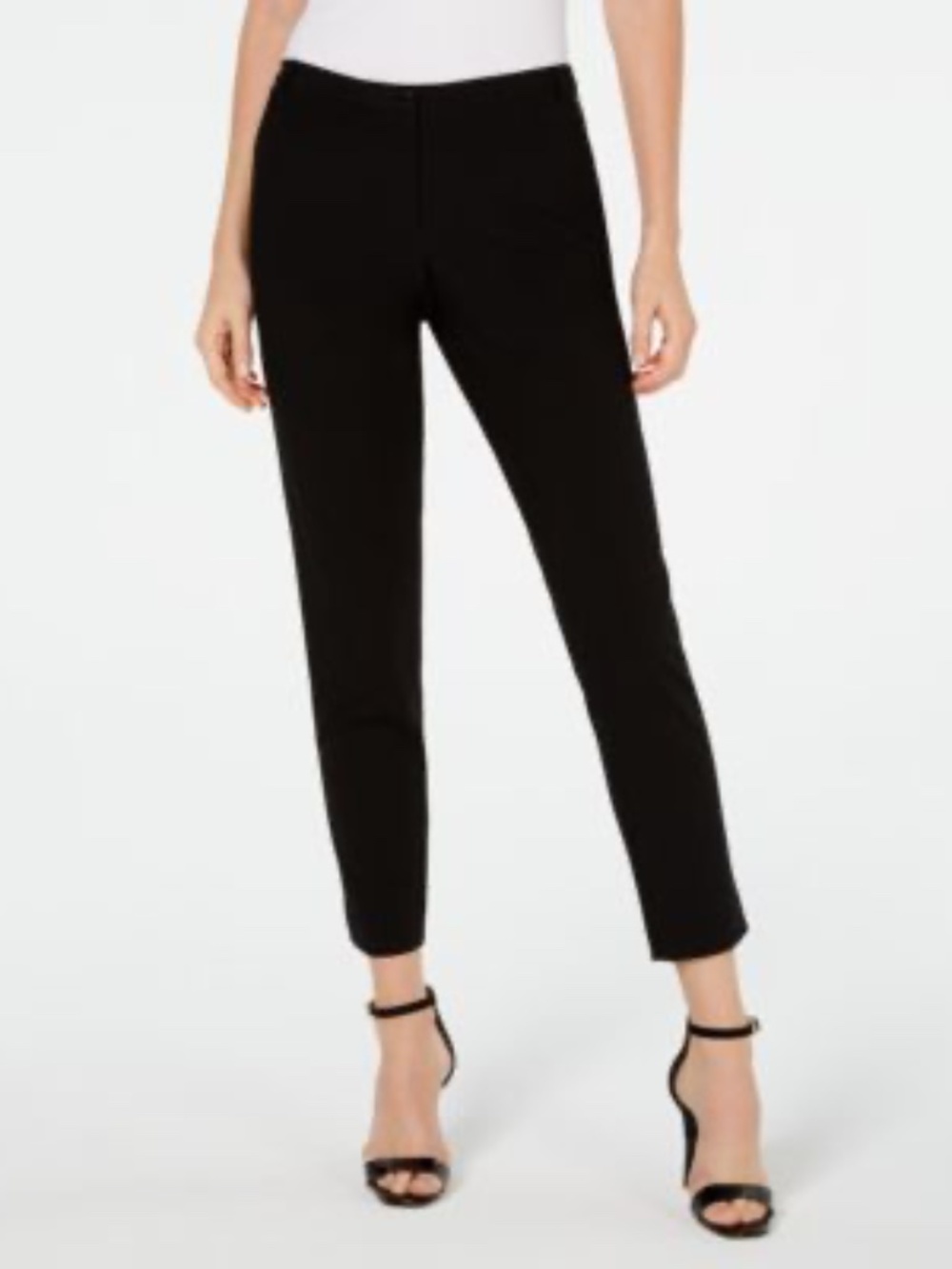Calvin Klein~Black Slim Fit Ankle Length Pants~Pull-On~Tapered Leg~Size 6